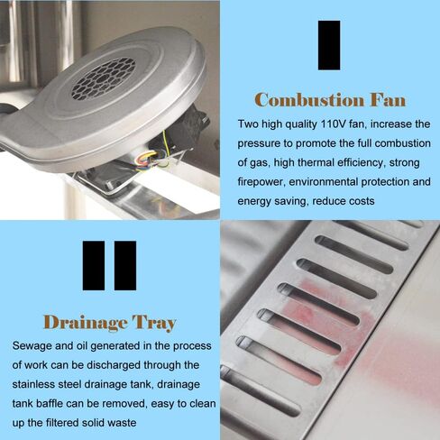 Commercial Gas Stove Burner Double Burner High Fierce Fire Stove Stainless Steel Chinese Wok Range Gas LPG with Double Burner 110V in Kuwait