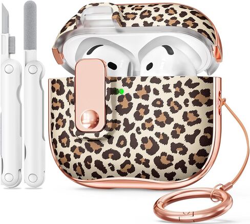 for Apple AirPod Pro 3 Case 2025 with Lock,Clear TPU Floral AirPod Pro 3 Generation Case Cover for Women Girly, iPod Pro 3 Cases with Keychain & Cleaner Kit- Black Gold Flower in Kuwait