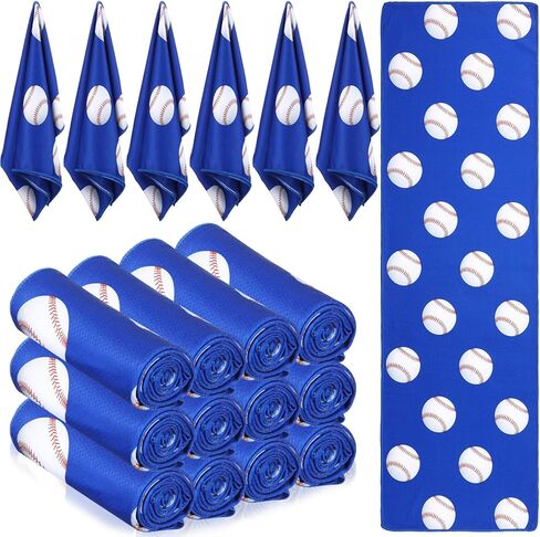 Chumia 18 Pcs 30 x 9 Inch Baseball Cooling Towel Accessories Baseball Soft Party Favors Ice Towel Breathable Chilly for Player Team Coach Team Gifts Goodie Bag Stuffers Sport Supplies in Saudi Arabia