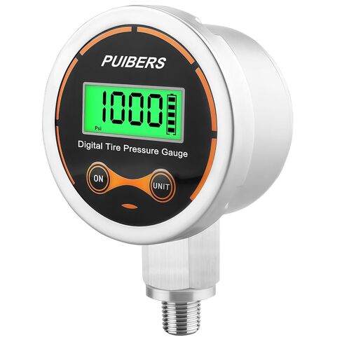 Digital Pressure Gauge 1000 Psi with 1/4 NPT Lower Mount，Media Pressure Gauge for Oil, Air or Water Pressure with 304 Stainless,Suitable for Home Water Pipe, HVAC,Air Pressure Measuring in Kuwait