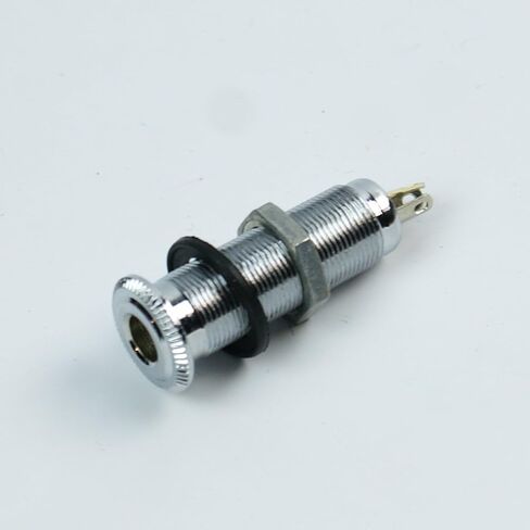 Cylinder Flush Mount Mono Output Jack for Bass Guitar,Chrome in Kuwait