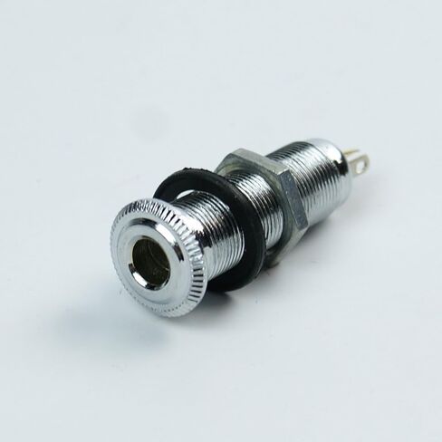 Cylinder Flush Mount Mono Output Jack for Bass Guitar,Chrome in Kuwait