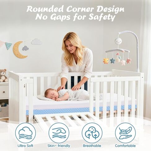 حزمة ولعب مرتبة ، 38 "× 26" × 1.5 "حزمة رغوة عالية الكثافة N Play Prayard للعب Playpen Playard ، والبالون مراتب سرير صغير مطبوع للطفل الصغير in Kuwait