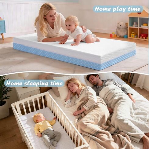 حزمة ولعب مرتبة ، 38 "× 26" × 1.5 "حزمة رغوة عالية الكثافة N Play Prayard للعب Playpen Playard ، والبالون مراتب سرير صغير مطبوع للطفل الصغير in Kuwait