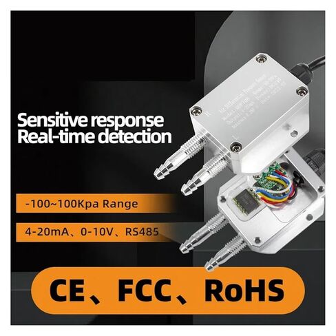 Differential Pressure Sensor Differential Pressure Transmitter for Air 4-20MA 0-10V 0-5V DC 24V Wind -10-10Kpa(1-5V Output,0-6Kpa) in Saudi Arabia