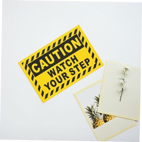 Housoutil Watch Your Step Pvc Caution Sign Non- Stair Safety Warning Sticker for Outdoor Use Self-adhesive Floor Sign for Gardens and Workplaces in Saudi Arabia
