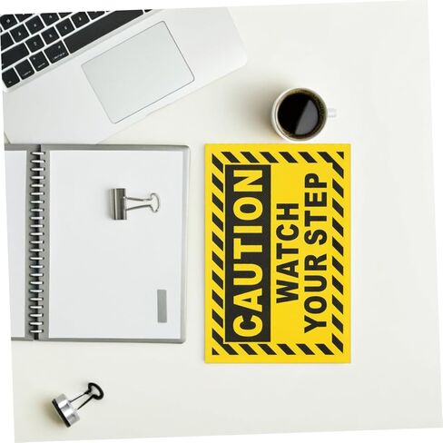 Housoutil Watch Your Step Pvc Caution Sign Non- Stair Safety Warning Sticker for Outdoor Use Self-adhesive Floor Sign for Gardens and Workplaces in Saudi Arabia