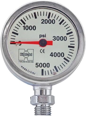 مقاييس ضغط نحاسية/زجاجية من Highland XS Scuba - 2.5 بوصة - PSI in Kuwait