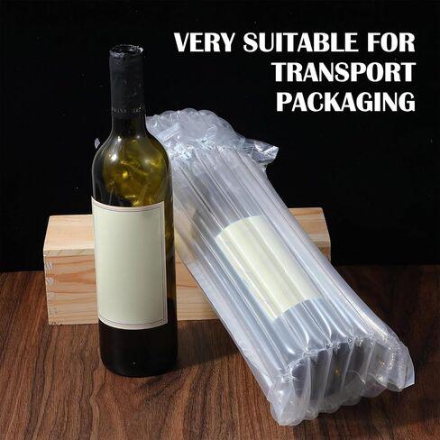 100 عبوة من حقائب حماية السفر لزجاجات النبيذ مع مضخة هواء، غطاء وسادة بعمود هوائي قابل للنفخ لحقائب سفر النبيذ لزجاجات النبيذ والطائرة، شحن آمن وأكمام تغليف الأمتعة in Kuwait