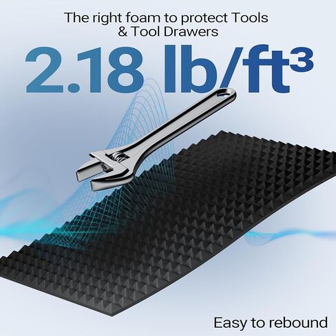 Toolbox Organizer Foam Inserts Sheets, Non-Slip Trap Mat for Tool Drawer, Cabinet and Workbench, Protect Tools(2 PCS) in Kuwait