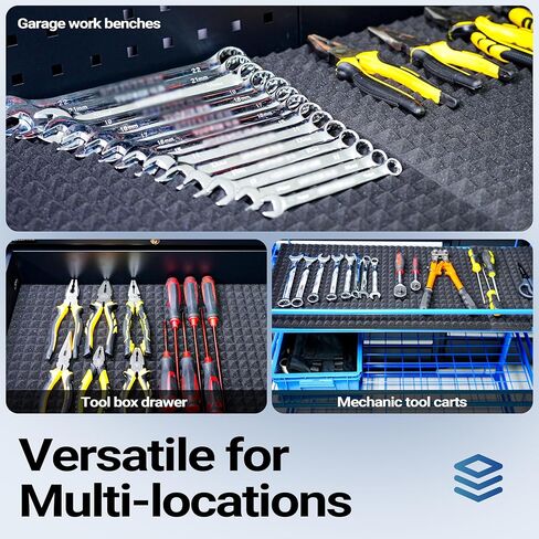 Toolbox Organizer Foam Inserts Sheets, Non-Slip Trap Mat for Tool Drawer, Cabinet and Workbench, Protect Tools(2 PCS) in Kuwait