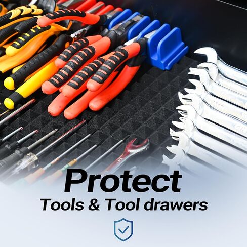 Toolbox Organizer Foam Inserts Sheets, Non-Slip Trap Mat for Tool Drawer, Cabinet and Workbench, Protect Tools(2 PCS) in Kuwait