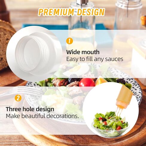 4 عبوات من زجاجات الضغط البلاستيكية سعة 23oz، زجاجات البهارات، موزعات الصلصة القابلة لإعادة الملء مع فوهة ثلاثية الفتحات للكاتشب والشراب والتتبيلة والزيت والعسل in Kuwait