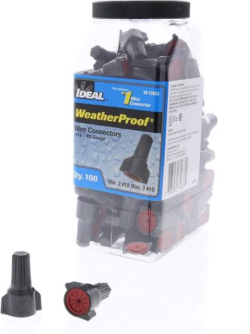 Ideal Electrical Weatherproof Wire Conn, 62® Gray/Red, 100/Jar in Saudi Arabia