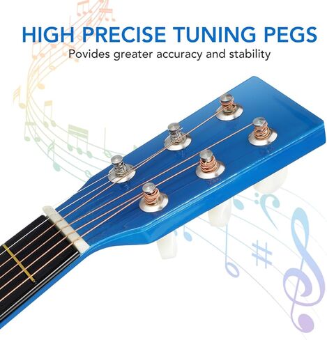 23 Inch Small Acoustic Guitar 6-String Folk Instrument for Kids Beginner Music Learning Toy in Saudi Arabia