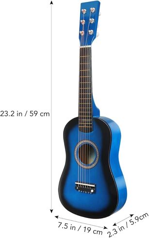 23 Inch Small Acoustic Guitar 6-String Folk Instrument for Kids Beginner Music Learning Toy in Saudi Arabia