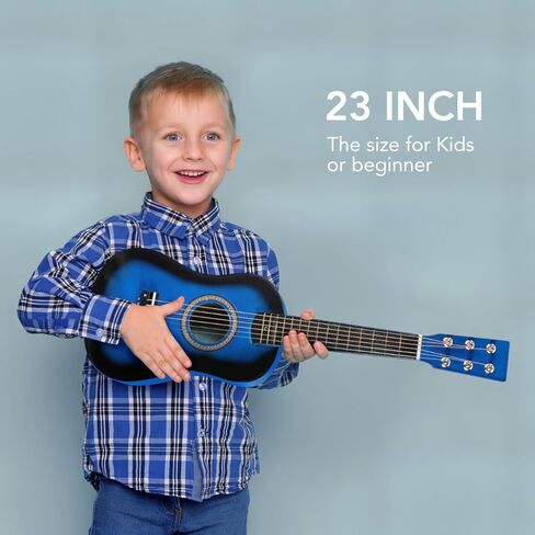 23 Inch Small Acoustic Guitar 6-String Folk Instrument for Kids Beginner Music Learning Toy in Saudi Arabia