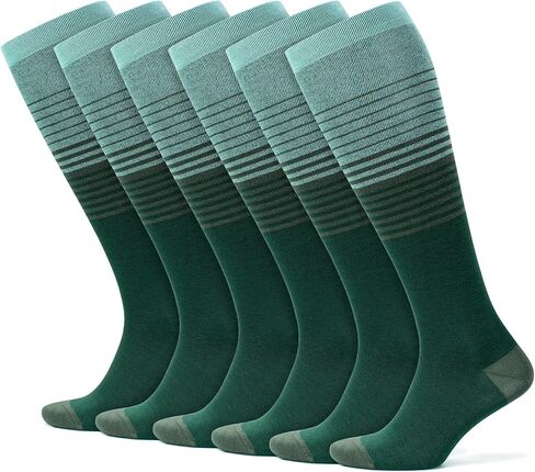 GoWith 15-20 mmHg Unisex Knee High Compression Socks, Rayon Made From Bamboo Breathable Travel Socks for Men & Women in Kuwait