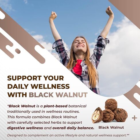 Black Walnut Wormwood Whole Cloves Goldenseal - Rich in Antioxidants, Digestive Health- Made and Tested in The USA in Kuwait