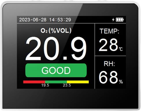 Easy to Use O2 Content and Air Pollutants Detector Temperature Humidity Detection for Office School and Laboratory Oxygen Detector in Saudi Arabia