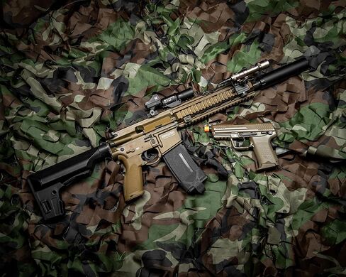 HK Heckler & Koch 416 A5 AEG Automatic 6mm BB Rifle Airsoft Gun, Tan in Kuwait