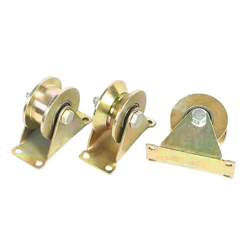 1Pcs Stainless Steel Home Hardware Rigid Caster Track Wheel Bearing Pulley U/V/H Shaped Plating Color Sliding Door Rollers(V Type 30mm) in Saudi Arabia
