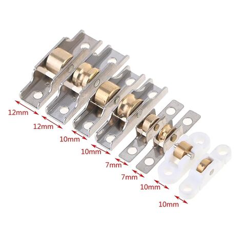 Stainless Steel Window Pulley Glass Sliding Door Roller Runner Display Cabinet Mute Wheel Track Pulley Furniture 7mm 10mm 12mm(C) in Kuwait