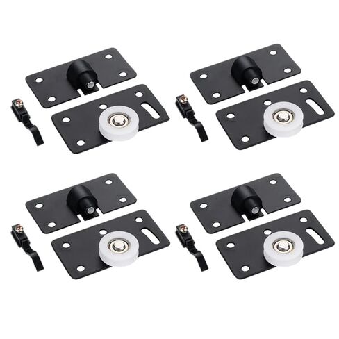 4Pcs/Set Iron Wardrobe Door Wheel Cabinet Wheel Cabinet Sliding Door Roller Set Drawer Door Pulley 3.3X1.8X0.1Inch in Saudi Arabia