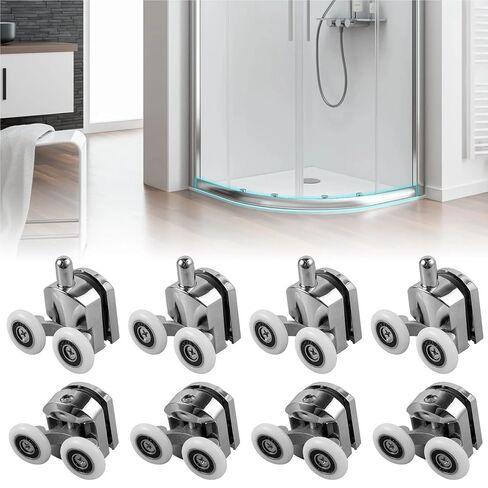 8Pcs 23mm Aluminum Alloy Top Shower Door Rollers Pulley Bathroom Sliding Glass Door Wheels Sliding Door Wheels Rollers Bathroom(16pcs) in Saudi Arabia