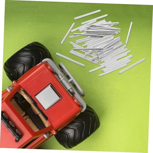 DOITOOL 50pcs Stem Toy Car Axle Replacement Parts Metal Round Shafts for DIY Rc Model Building Straight Round Rod Bars Toy Car Axle Parts in Saudi Arabia