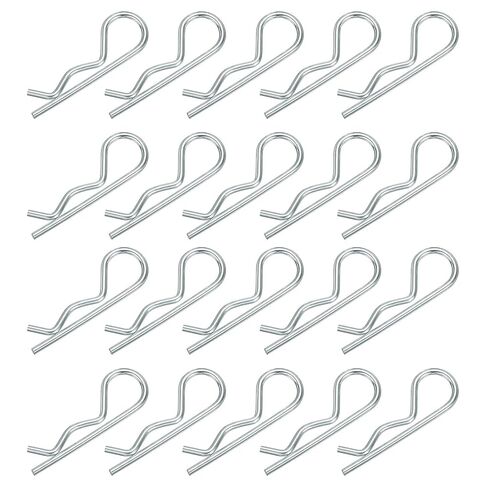 uxcell 1 mm x 17 mm Cotter Pins Spring Fastener, Hitch Pins Retaining Pin R Clip Hairpin Carbon Steel Silver Tone 20 Pcs in Saudi Arabia