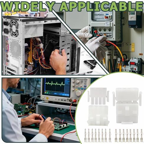 موصلات سلكية ذات 4 دبابيس - مجموعتان متطابقتان - موصلات 14-20 AWG ذات 4 دبابيس - متوافقة مع مجموعات موصلات موليكس، مجموعة موصلات سلكية مقاومة للتآكل وسهلة التركيب in Saudi Arabia