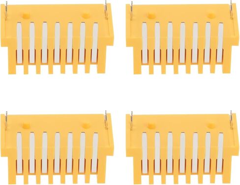 SING F LTD 4 قطع 7 سنون 90 درجة بطارية ليثيوم أيون PCB لوحة طرفية متوافقة مع ماكيتا BL1830/BL1850/BL1840/LXT400 18 فولت بطارية ليثيوم أيون PCB لوحة صفراء in Kuwait