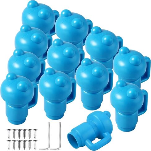 Geelin 12 Pcs Trampoline Pole Caps Replacement 1.26 Incn, Enclosure Trampoline Pole End Caps for Net Hook Safety Accessories in Saudi Arabia