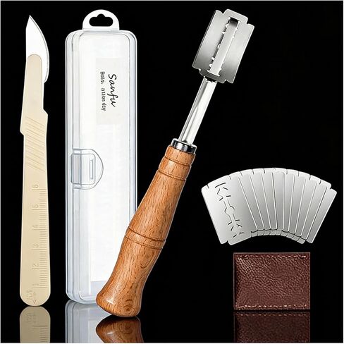 Bread Lame Dough Scoring Tool, Professional - Grade Baguette & Sourdough Scoring Tool with Razor Blades and Storage Cover, Lame Bread Tool, Essential Baking Supplies in Saudi Arabia
