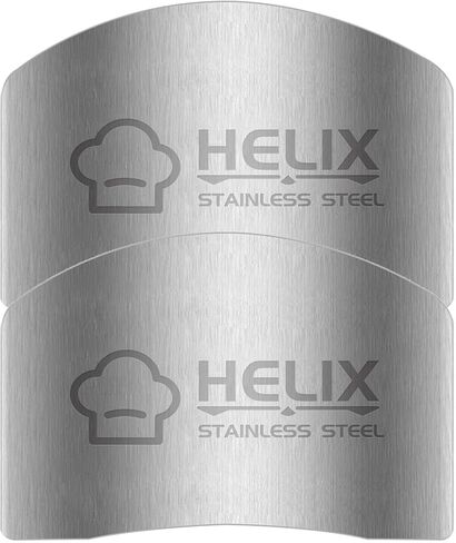 قطعتان من واقي الأصابع للمساعدة في القطع، أداة المطبخ، واقي سكين من الفولاذ المقاوم للصدأ، حماية للأصابع قابلة للتعديل، تجنب الأذى والتقطيع والتقطيع، فضي in Kuwait