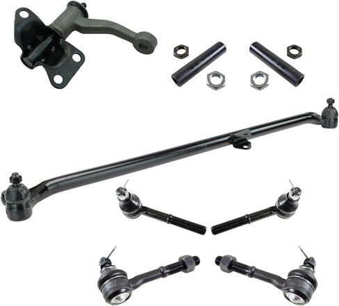 TRQ Front Driver & Passenger Side Steering Kit Center Link Idler Arm & Bracket Assembly Tie Rod Tie Rod Adjusting Sleeve Compatible with 1994 Nissan D21 1993-1995 Pathfinder 1995-1997 Pickup in Saudi Arabia