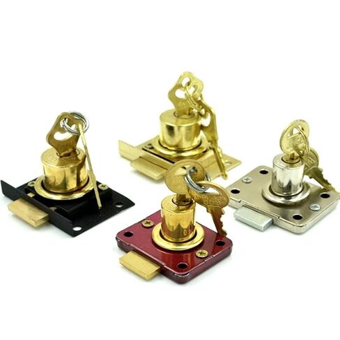 Drawer Lock 22mm 16mm for Home Cabinet Desk School Drawer Office Cupboard Wardrobe Door Furniture Hadrware Rarelock MX08 1Pcs(22mm Gold Same Key) in Saudi Arabia