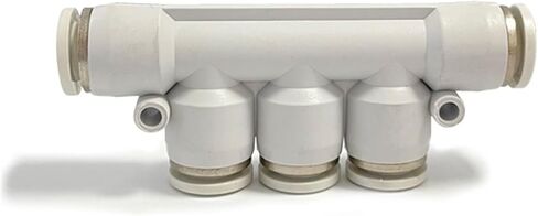 1 قطعة من البلاستيك الأبيض خماسية التوصيل السريع موصل القصبة الهوائية الهوائي 5-way اتصال القطر الخارجي PK-4/6/8/10/12(PK10) in Kuwait