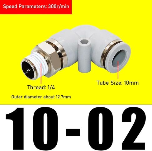 1 قطعة تركيبات هوائية الزاوية اليمنى الكوع عالية السرعة الروتاري 300s/دقيقة خرطوم مفاصل توصيل الانابيب RL06-M5/08-01/10-02/06-04(RL10-02) in Kuwait