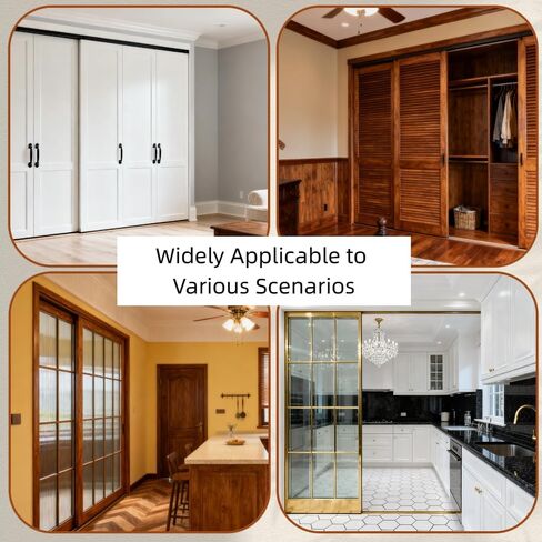 مجموعة بكرات الباب المنزلق الهادئ، مجموعة أدوات ومسارات للباب المنزلق المعلق من أعلى، مجموعة استبدال إصلاح باب خزانة الملابس مكونة من 5 قطع in Kuwait