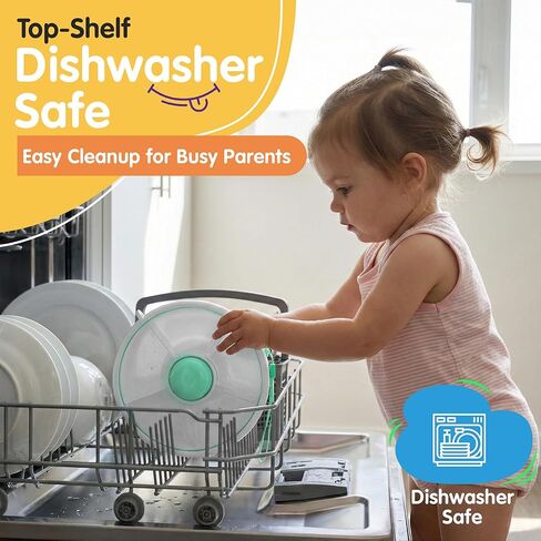 Toddler Snack Spinner - حاويات غداء متينة ومتسابقين - 5 مقصورة للأطفال - صندوق خفيفة مثالي للتجول - خالي من BPA وآمن غسالة الصحون - الوردي in Saudi Arabia