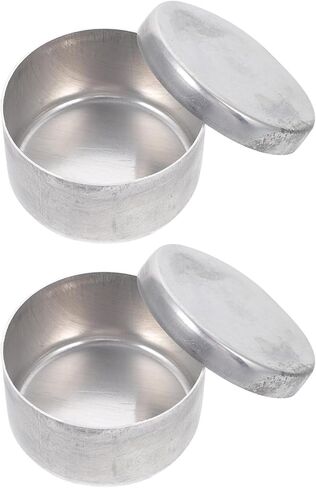 VALICLUD 2pcs Aluminum Weighing Can Set 70x38mm with Sampling Weighing Jar for Laboratory Soil Collection and Experimental Use in Saudi Arabia