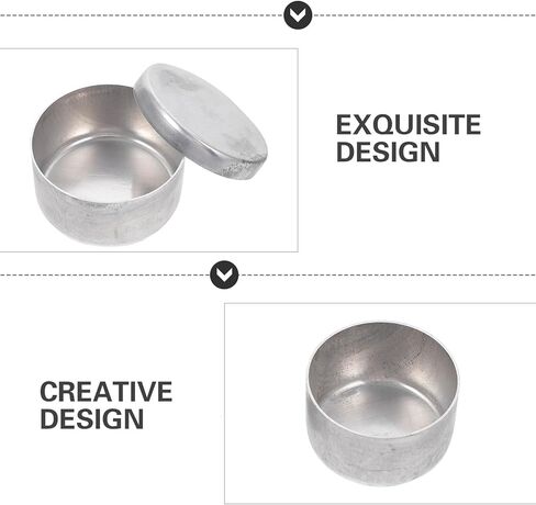 VALICLUD 2pcs Aluminum Weighing Can Set 70x38mm with Sampling Weighing Jar for Laboratory Soil Collection and Experimental Use in Saudi Arabia