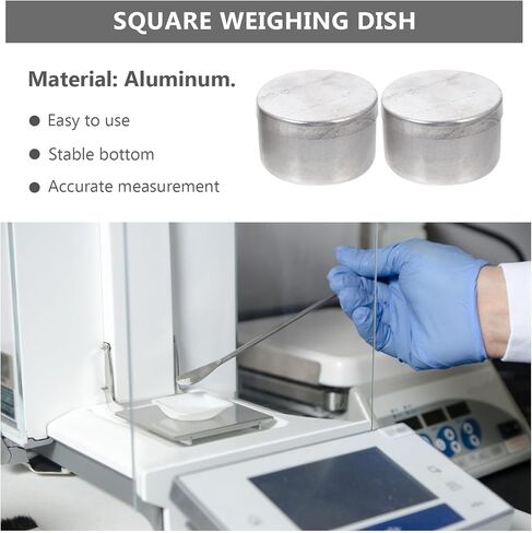 VALICLUD 2pcs Aluminum Weighing Can Set 70x38mm with Sampling Weighing Jar for Laboratory Soil Collection and Experimental Use in Saudi Arabia