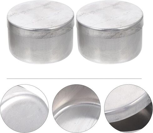 VALICLUD 2pcs Aluminum Weighing Can Set 70x38mm with Sampling Weighing Jar for Laboratory Soil Collection and Experimental Use in Saudi Arabia