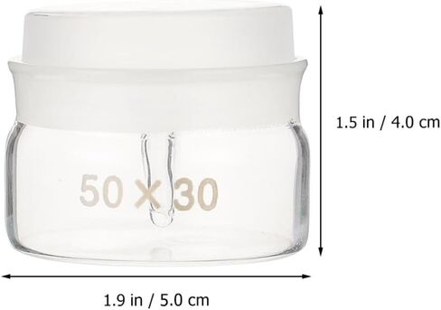 NUOBESTY High Borosilicate Glass Weighing Jar Flat Type Sample Weighing Bottle 50x30mm with Lid for Laboratory and Experiment Use in Saudi Arabia