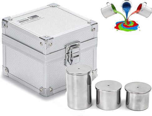 37ml+50mm+100ml High-Precision Density Pycnometer, Stainless Steel Paint Pycnometer with Storage Box, Measurement Error 1mg, Large Opening Design, for Testing Paint/Auxiliary Materials in Kuwait