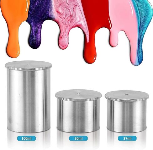 37ml+50mm+100ml High-Precision Density Pycnometer, Stainless Steel Paint Pycnometer with Storage Box, Measurement Error 1mg, Large Opening Design, for Testing Paint/Auxiliary Materials in Kuwait