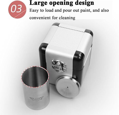 37ml+50mm+100ml High-Precision Density Pycnometer, Stainless Steel Paint Pycnometer with Storage Box, Measurement Error 1mg, Large Opening Design, for Testing Paint/Auxiliary Materials in Kuwait